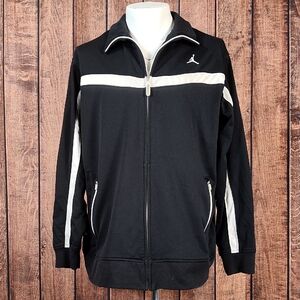 Vtg Jordan Mens Double Logo Black and White Jacket Excellent Condition